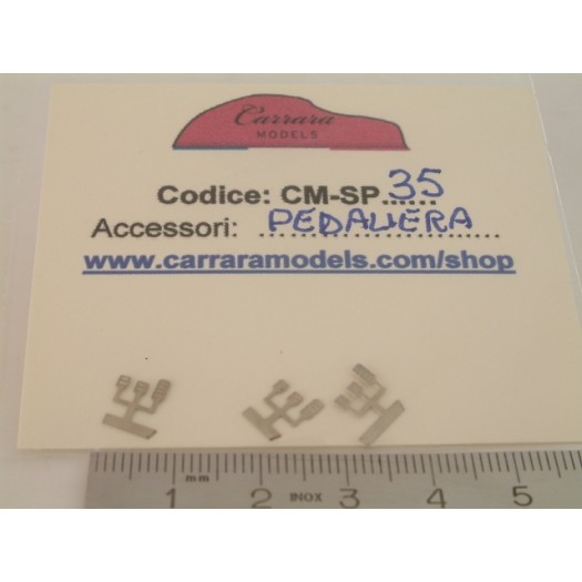 CM-SP35 set 3 pz pedaliera auto in fotoincisione per modelli - scala 1:43